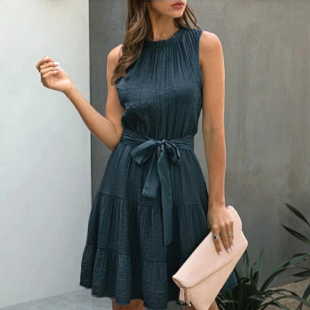 NWOT Sleeveless Blue Dress